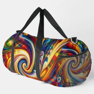 Bolso De Deporte Grande Giro abstracto de arte moderno con pincel de arcoi