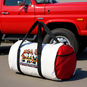 Bolso De Deporte Grande Gnomos Bomberos Pequeños Héroes Valientes