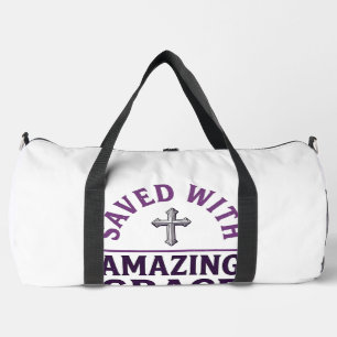 Bolso De Deporte Grande Gracia Asombrosa Cruz Cristiana Vintage