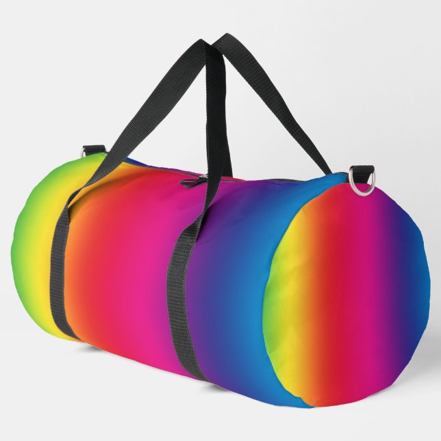 Bolso De Deporte Grande Gradiente de Arcoíris (Esquina izquierda)