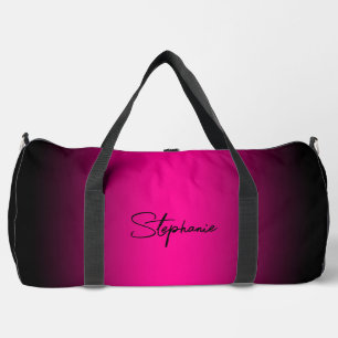 Bolso De Deporte Grande Gradiente magenta del borde negro