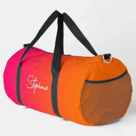 Bolso De Deporte Grande Gradiente rosa y Naranja brillante