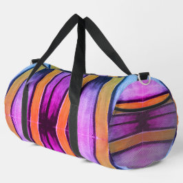 Bolso De Deporte Grande gráficos naranja, rosa, púrpura y azul