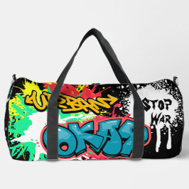 Bolso De Deporte Grande Grafiti de arte urbano moderno con pinturas multic