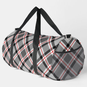 Bolso De Deporte Grande Gran acabado moderno, negro, blanco, gris y rojo