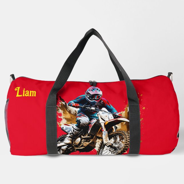 Bolso De Deporte Grande Gran Motocross (Reverso)