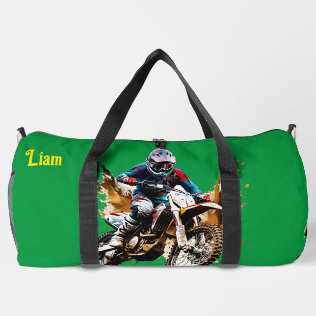Bolso De Deporte Grande Gran Motocross (Reverso)