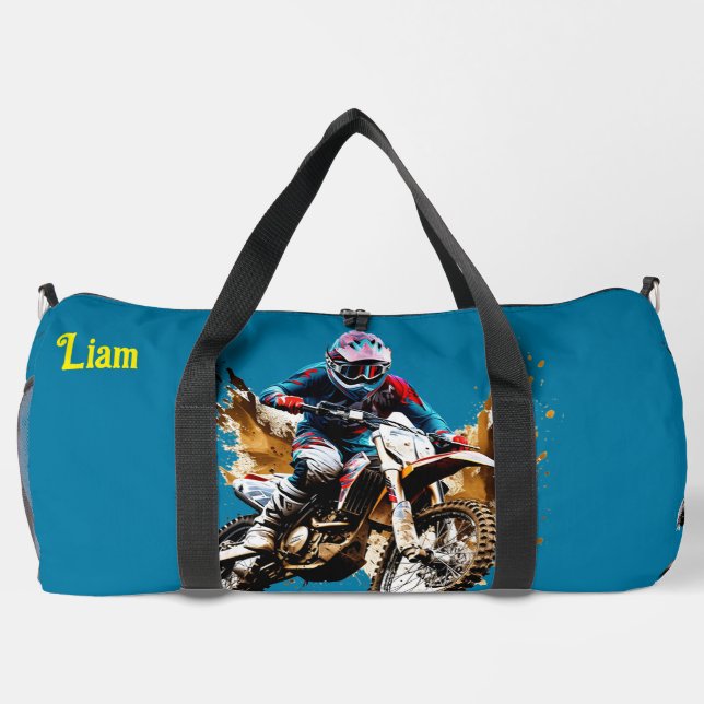 Bolso De Deporte Grande Gran Motocross (Reverso)