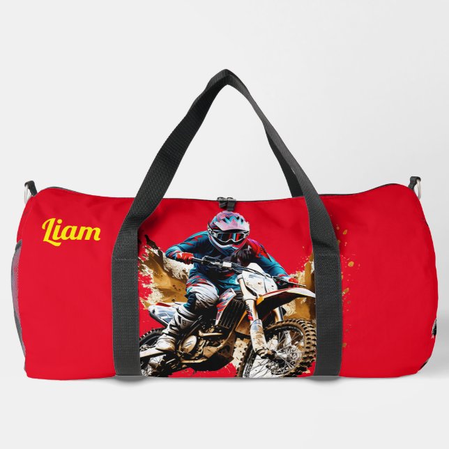 Bolso De Deporte Grande Gran Motocross (Reverso)