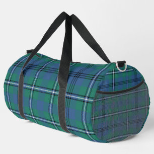 Bolso De Deporte Grande Green Blue Plaid Travel Gym Weekend