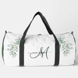 Bolso De Deporte Grande Green Foliage Personalized Gym Duffel Bag
