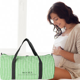Bolso De Deporte Grande Green Gingham Matching Laboral & Delivery Hospital