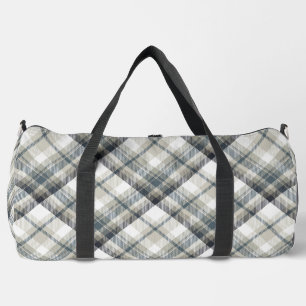 Bolso De Deporte Grande Gris y blanco revestido