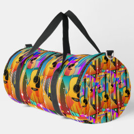 Bolso De Deporte Grande Guitarra Geométrica Moderna Contemporánea