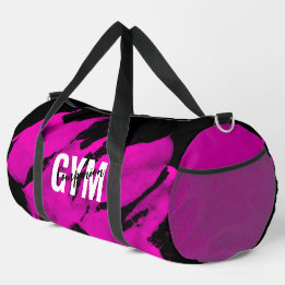 Bolso De Deporte Grande Gym Companion Brushy Negro Rosa