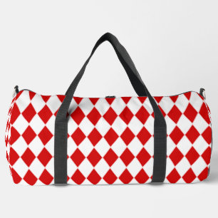 Bolso De Deporte Grande halloween harlequin jester blanco rojo