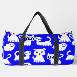 Bolso De Deporte Grande halloween perro de hurón fantasma azul