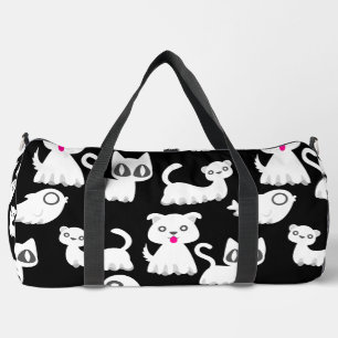 Bolso De Deporte Grande halloween perro de hurón fantasma negro
