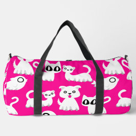 Bolso De Deporte Grande halloween perro hurón fantasma rosado