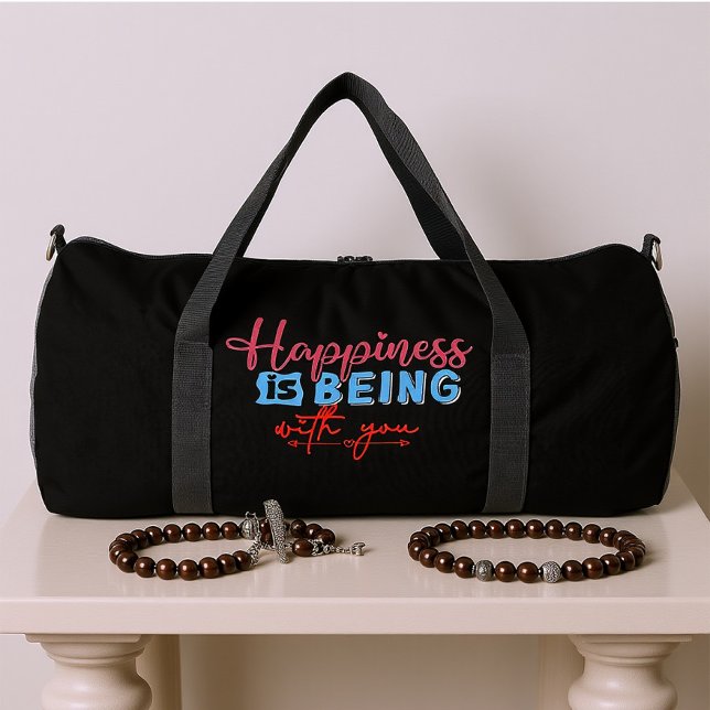 Bolso De Deporte Grande Happiness Is Being With You (Subido por el creador)