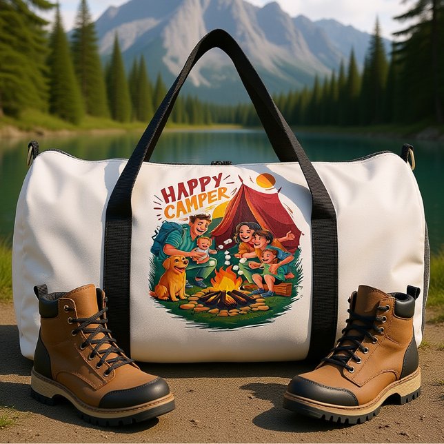 Bolso De Deporte Grande Happy Camper Family Fun Time (Subido por el creador)