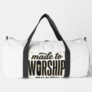 Bolso De Deporte Grande Hecho para Adorar Salmo 95_1 Diseño Cristiano Vint