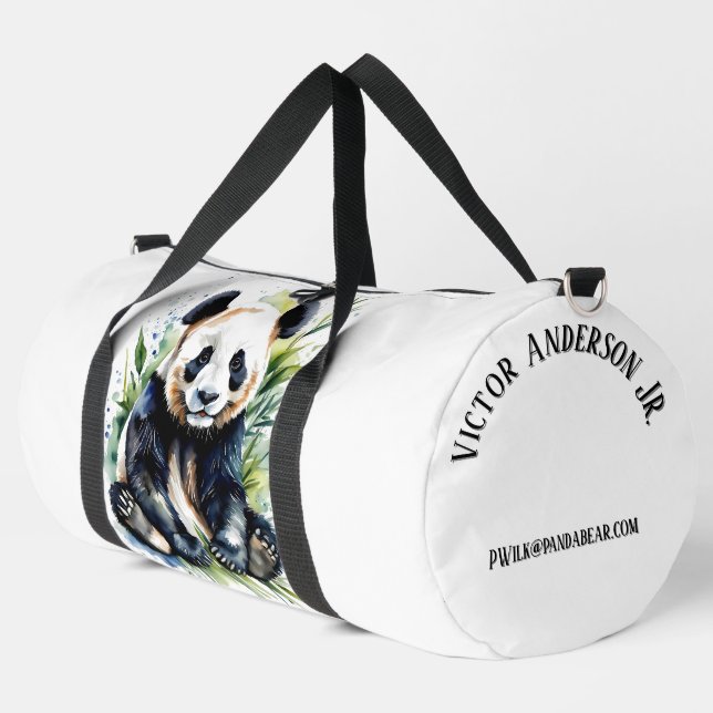 Bolso De Deporte Grande Hermosa acuarela Panda Bear Personal (Esquina izquierda)