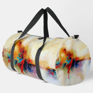 Bolso De Deporte Grande Hermosa pintura artística abstracta asiática