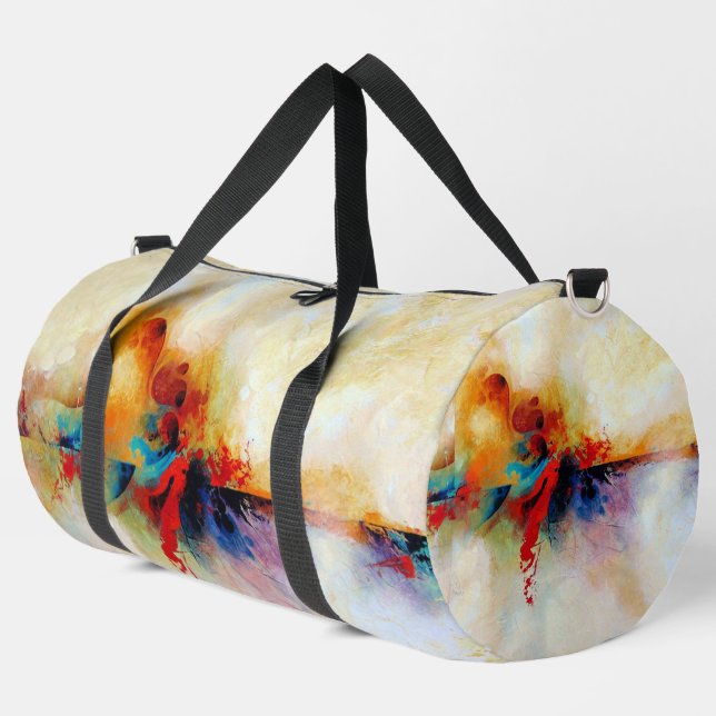 Bolso De Deporte Grande Hermosa pintura artística abstracta asiática (Esquina izquierda)