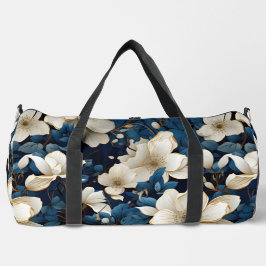 Bolso De Deporte Grande Hermosas flores blancas