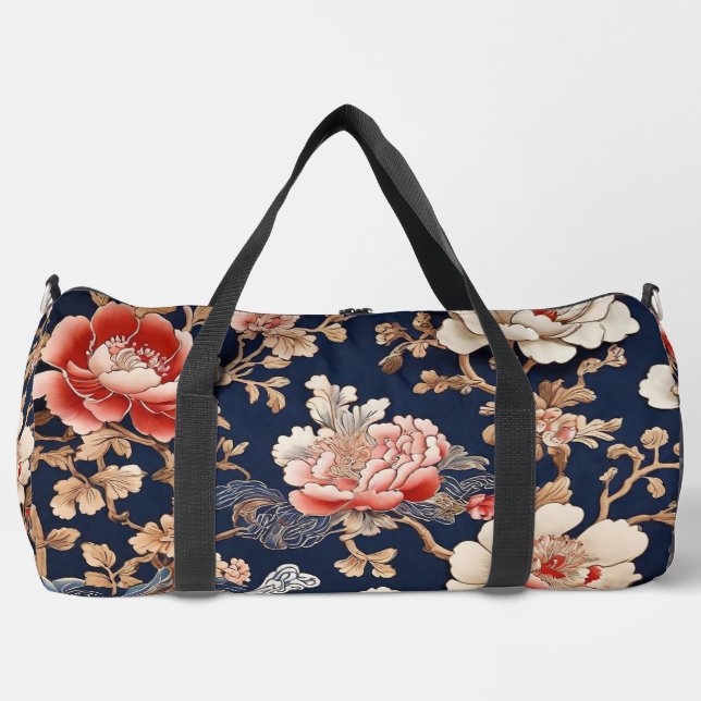 Bolso De Deporte Grande Historisches chinesisches Stoffmuster (Anverso)