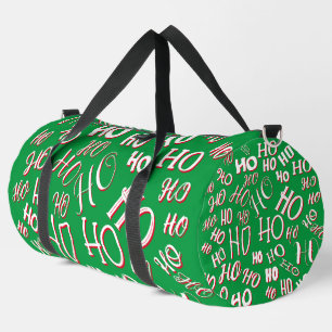 Bolso De Deporte Grande HO HO HO Navidades de texto patrón de texto rojo b