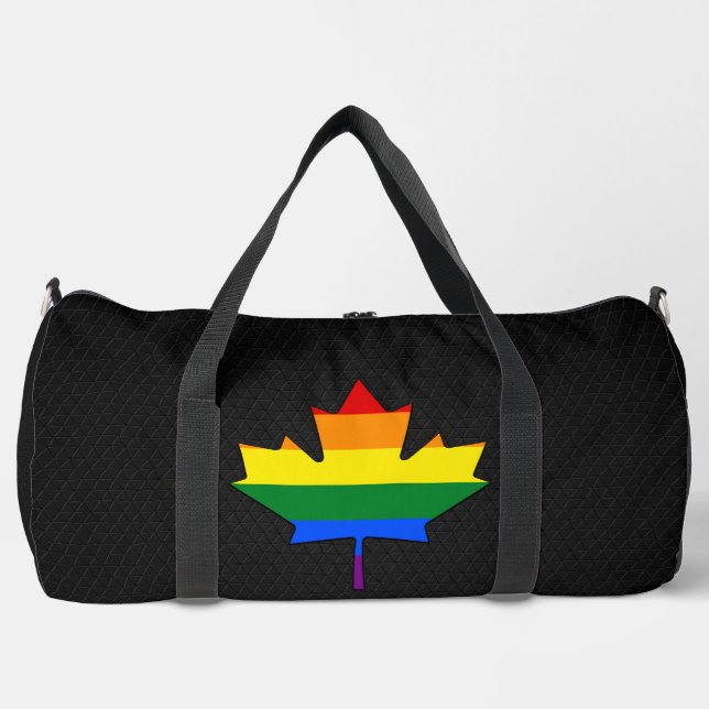 Bolso De Deporte Grande Hoja de arce de orgullo arcoíris  (Anverso)
