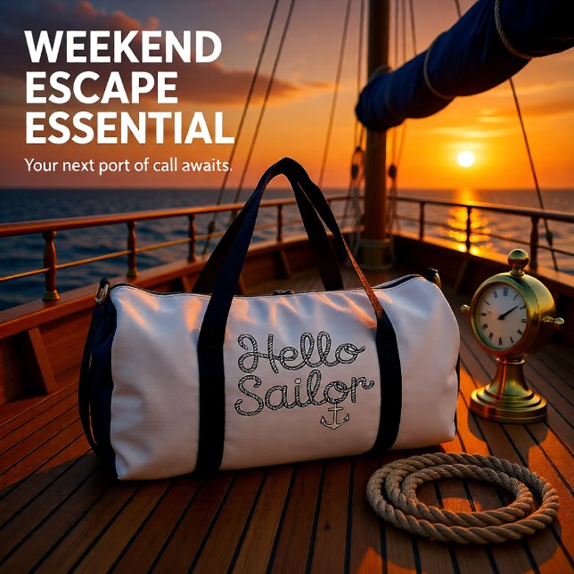 Bolso De Deporte Grande Hola Marinero Cuerda Náutica Ancla (Subido por el creador)