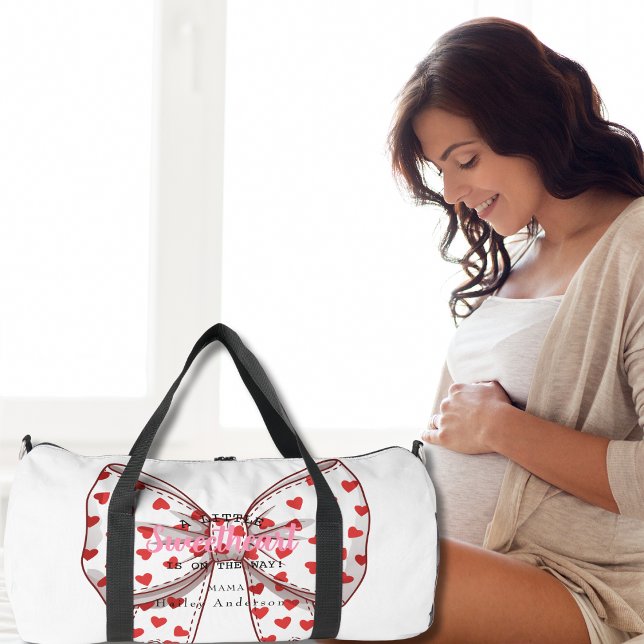 Bolso De Deporte Grande Hospital de parto y trabajo de conciliación de fav (Sweetheart Matching Labor & Delivery Hospital Duffle Bag)
