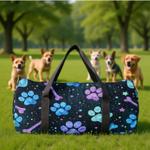 Bolso De Deporte Grande Huellas de huesos bajo las estrellas