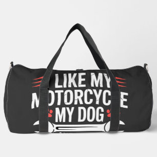 Bolso De Deporte Grande Humor Dueño de Perro en Motocicleta