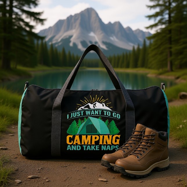 Bolso De Deporte Grande I Just Want To Go Camping And Take Naps (Subido por el creador)