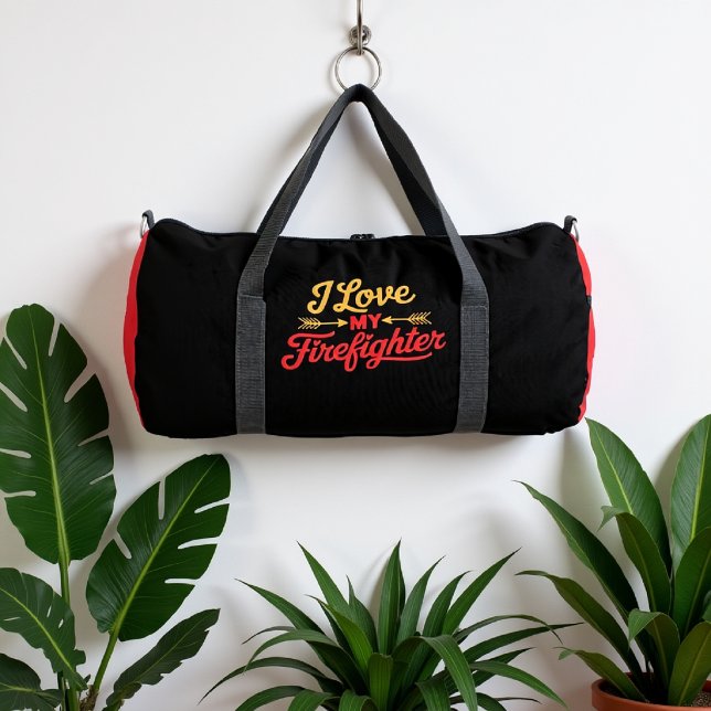 Bolso De Deporte Grande I Love My Firefighter Arrow  (Subido por el creador)