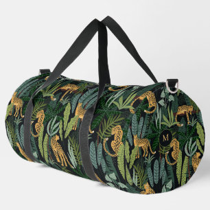 Bolso De Deporte Grande Ilustración de selva de leopardos patrón continuo