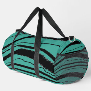 Bolso De Deporte Grande Impresión de animales verde azulados