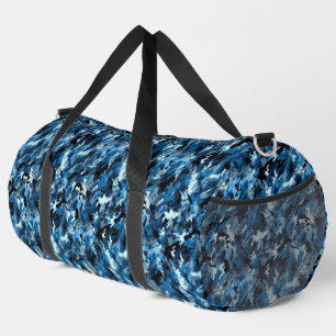 Bolso De Deporte Grande Impresión de camo azul