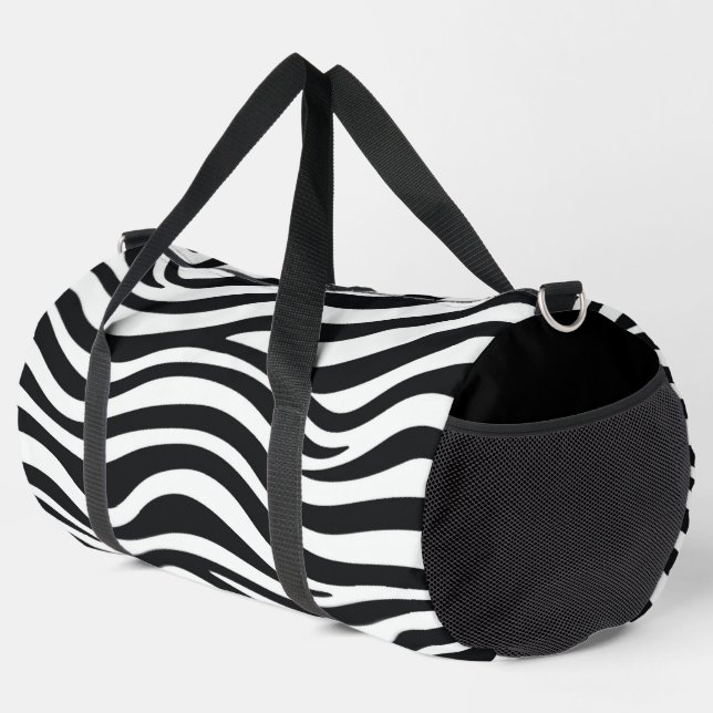 Bolso De Deporte Grande Impresión de cebra (Esquina derecha)