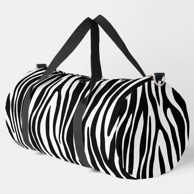 Bolso De Deporte Grande Impresión de cebra (Esquina izquierda)