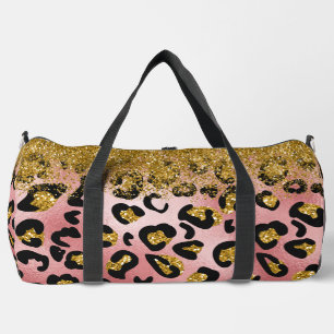 Bolso De Deporte Grande Impresión De Chita De Oro Rosa Con Aspecto Purpuri