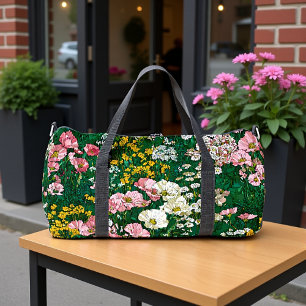 Bolso De Deporte Grande Impresión de flores silvestres del jardín encantad