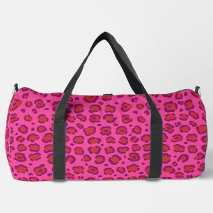 Bolso De Deporte Grande Impresión de leopardo rosa