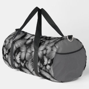 Bolso De Deporte Grande Impresión de mariposas grises
