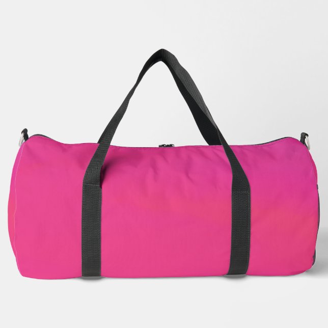 Bolso De Deporte Grande Impresión digital de giro rosado (Anverso)