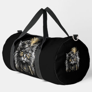 Bolso De Deporte Grande Increíble gato steampunk